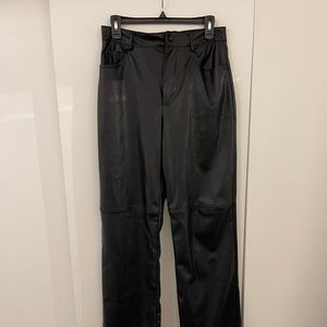Never been worn, new with tags, faux leather Zara straight leg pants